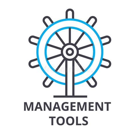 Management Tools Thin Line Icon Sign Symbol Illustation Linear