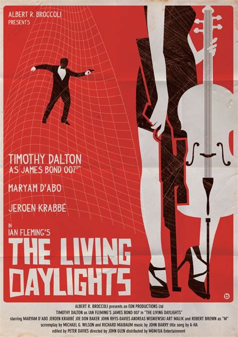 The Living Daylights James Bond Movie Posters Reimagined In The Style