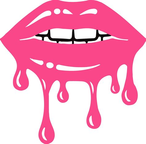 Lips Kiss Lipstick Svg Lips Dripping Cut File For Etsy Hot Sex Picture
