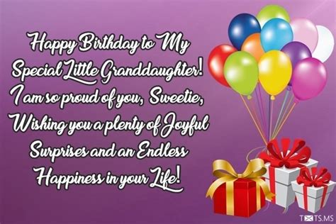 Birthday Wishes For Granddaughter Messages Quotes And Pictures Webprecis