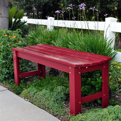 4 Ft Backless Garden Bench Colors