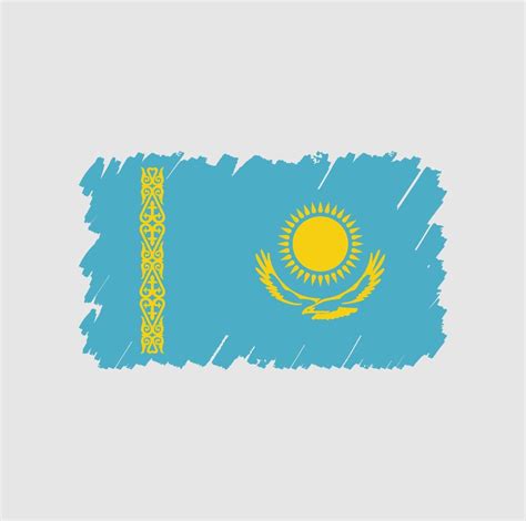 Kazakhstan Flag Brush 6552928 Vector Art At Vecteezy