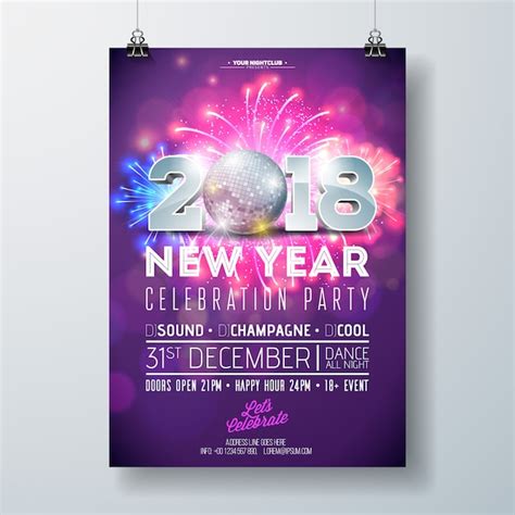 Premium Vector New Year Party Celebration Poster