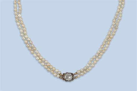 An Antique Natural Pearl And Diamond Necklace Christies