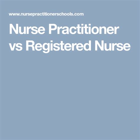Nurse Practitioner Vs Registered Nurse Nurse Practitioner Registered