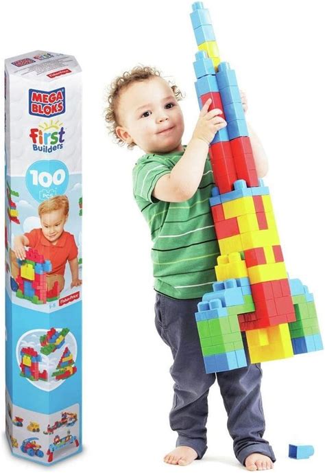 Mega Bloks First Builders Tube 100 Pieces Uk Toys And Games