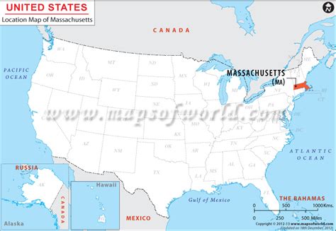 Where Is Massachusetts Located Location Map Of Massachusetts