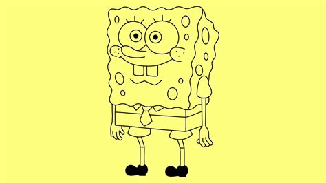How To Draw Spongebob Squarepants Step By Step For Beginners Как