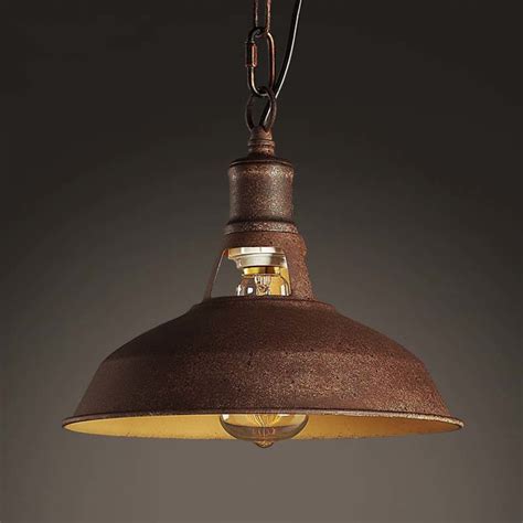 Vintage Industrial Copper Rustic Barn Pendant Light Farmhouse Ceiling Fixtures 761780095821 Ebay