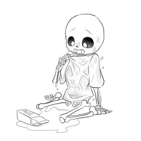 Rule 34 2010s 2018 Animated Skeleton Bottomless Looking At Self Looking Down Milk Carton Pf