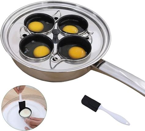 Runzi Egg Poacher Pan Stainless Steel Poached Egg Cooker Perfect
