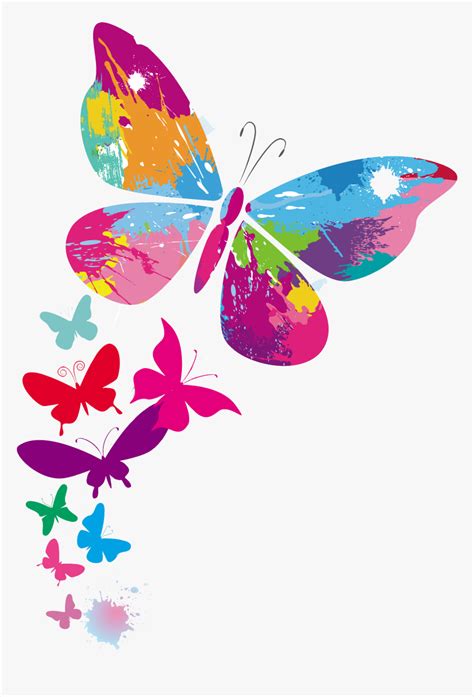 Clip Art Colorful Butterfly Hd Png Download Transparent Png Image