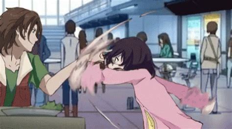 Anime Girls Fighting Gif