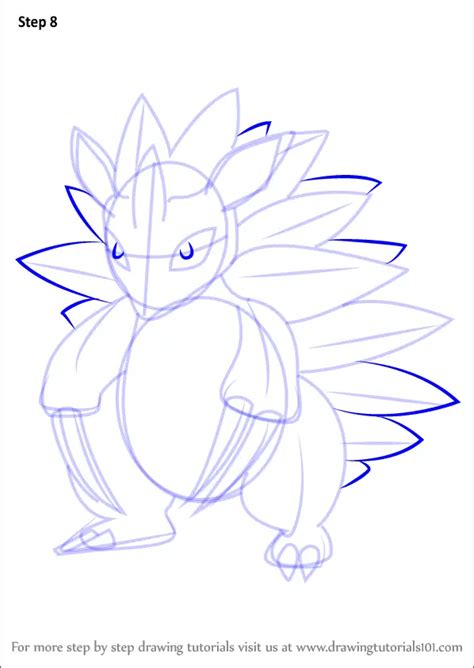 Learn How To Draw Sandslash From Pokemon Go Pokemon Go Step By Step