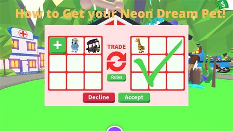 How To Get Your Neon Dream Pet Roblox Adopt Me Youtube