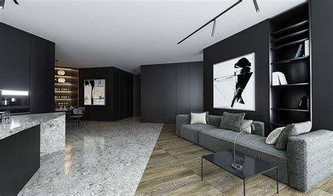 Black And Gray On Behance Interior Architecture Design White Rooms