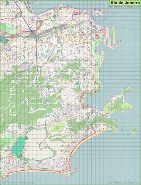 Large Detailed Map Of Rio De Janeiro