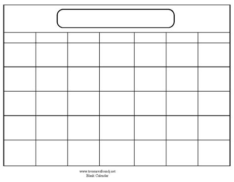Blank Calendar Template When Printing Choose Landscape And Fit To