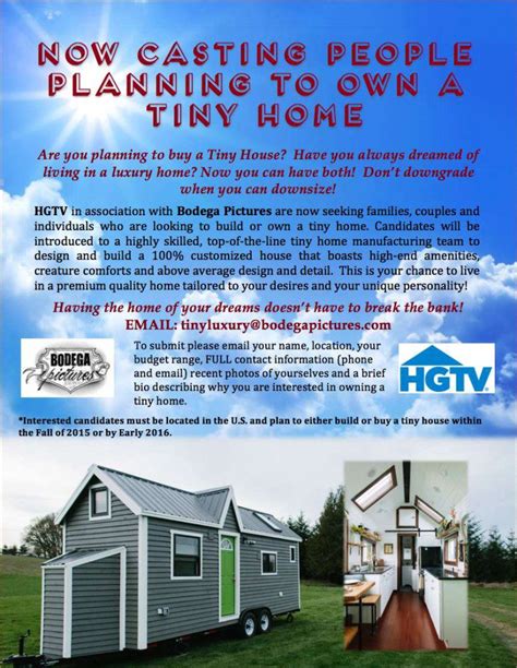 Casting Families For Hgtv’s “tiny Luxury” Would You Love To Own The Tiny Luxury House Of Your