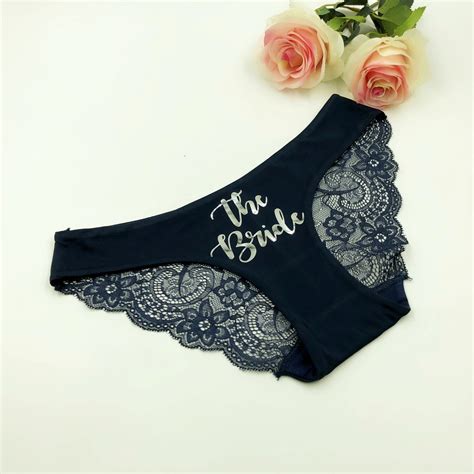 Personalized Bride Panties Bridal Shower Bride Lingerie Etsy