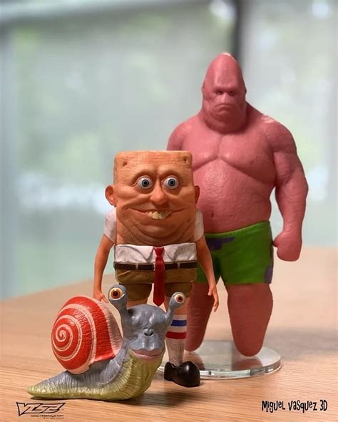 Realistic Spongebob Patrick And Homer Artist Shows Theyd Look Like