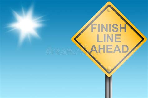Finish Line Ahead Sign Stock Illustrations 55 Finish Line Ahead Sign
