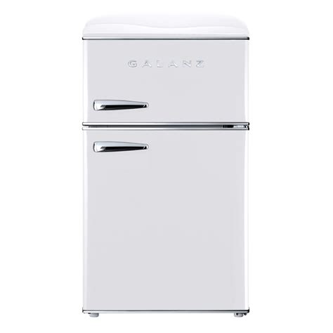 Galanz 3 1 Cu Ft Retro Compact Refrigerator Dual Doors True Top