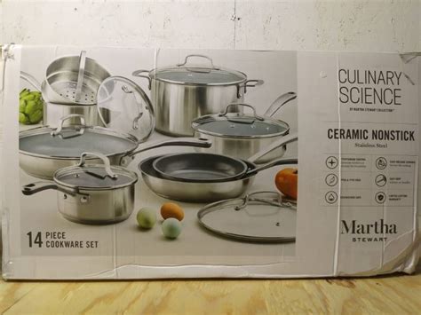 Martha Stewart Collection Culinary Science Ceramic Nonstick 14 Pc