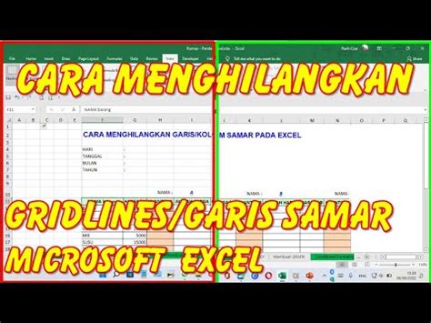 Cara Menghilangkan Gridlines Pada Excel Dengan Penjelasan Youtube