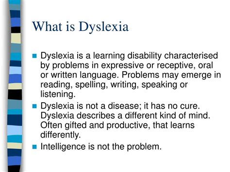 ppt what is dyslexia powerpoint presentation free download id 282028