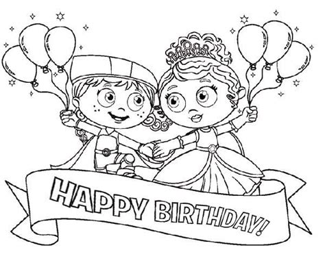 Super why princess pea coloring pages. Happy Birthday Princess Pea And Little Red Riding Hood In ...