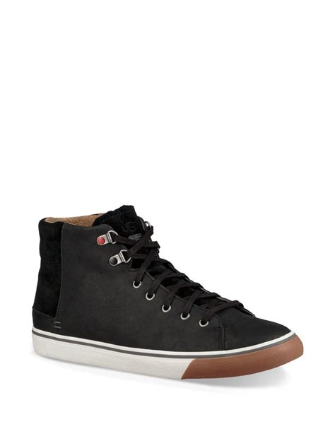 Ugg Casual Leather Sneakers In Black For Men Lyst