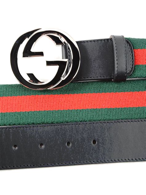 Gucci interlocking g reversible belt 1.5w black/brown. Gucci - GG buckle Web belt - belts - 411924H917N1060