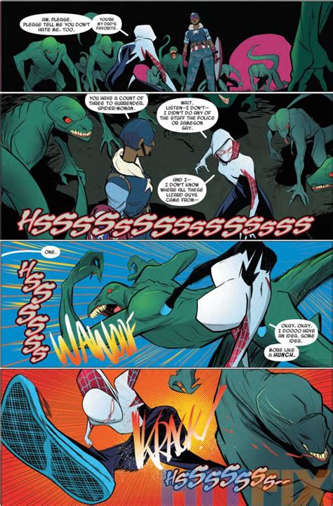 spider gwen preview features a black female captain america the mary sue