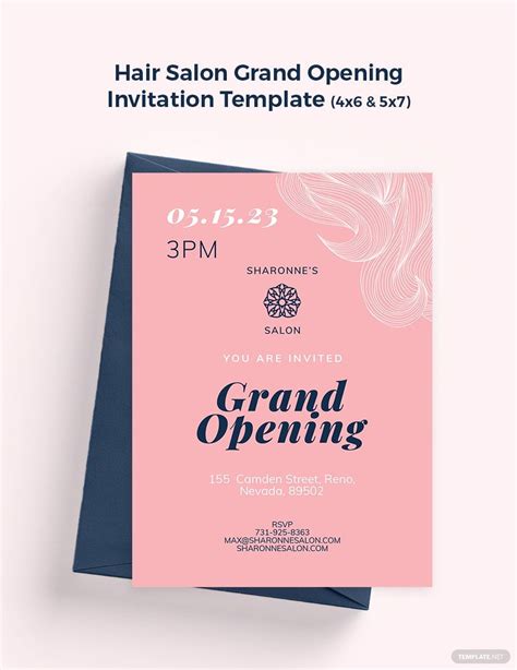 Hair Salon Grand Opening Invitation Template In Illustrator Psd Word