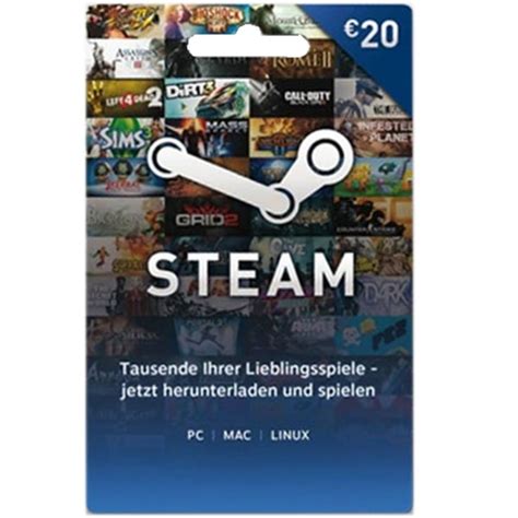 Diverse Steam Guthaben Karte 20 Euro Gamecard