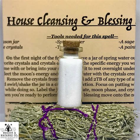 House Blessing And Cleansing Spell Kit Wild Sage Bundle Salt Etsy