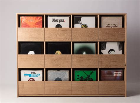 English Oak Vinyl Storage Cabinet — Burke And Marshall