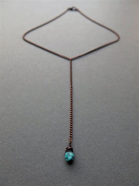 Boho Lariat Necklace Bohemian Jewelry Turquoise Necklace Etsy In