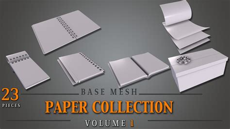 Artstation Paper Collection Vol1 Base Mesh Resources