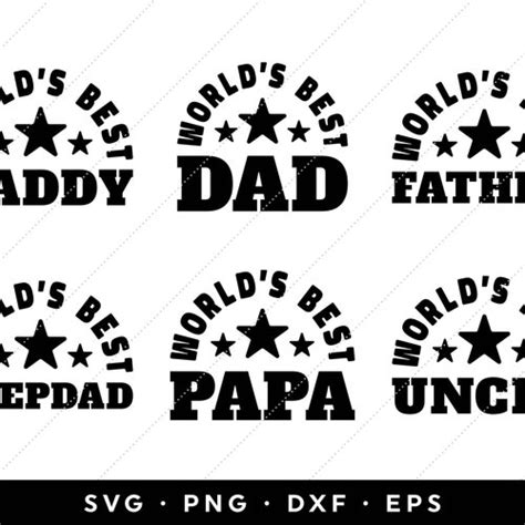 Worlds Best Dad Svg Bundle Fathers Day Svg Files Fathers Day Etsy
