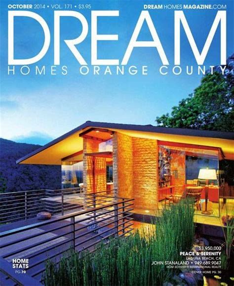 Dream Homes Orange County Front Cover Home Oct 2014 Vol 171