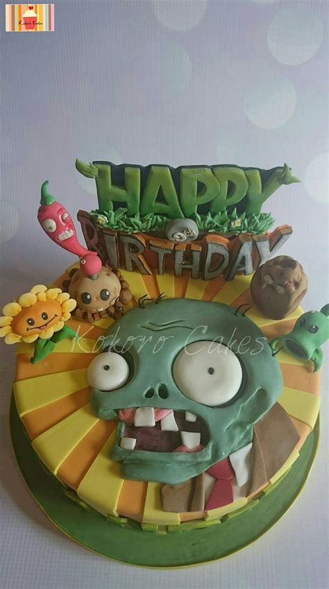 Plants Vs Zombies Themed Cake