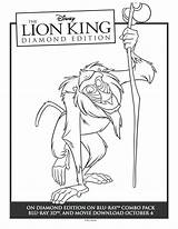 Rafiki Lion King Coloring Printable Disney Colouring Sheet Sweeps4bloggers Simba Jewelry Cartoon Sheets Lions Svg sketch template