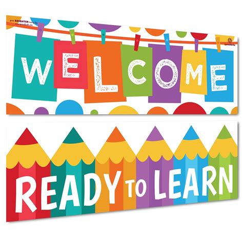 Welcome Banner Ready To Learn Welcome Banners Classroom Welcome