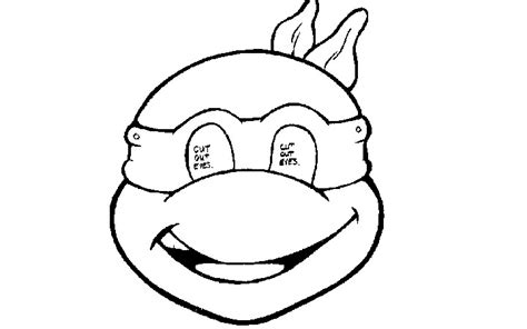 Teenage Ninja Turtle Mask Colouring - ClipArt Best