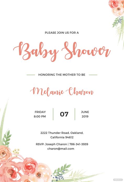 Free download baby shower invitation templates: Free Baby Shower Invitation Template in PSD, MS Word ...