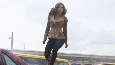 Chaqueta De Cuero Beige Usada Por Black Widow Scarlett Johansson Como