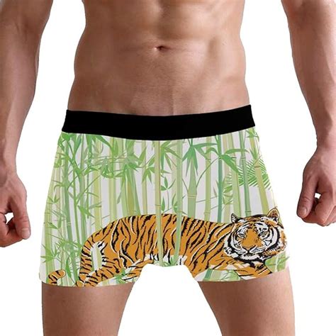 Ahomy Men S Boxer Brief Tiger In The Bamboo Jungle Pack Athletic Fit