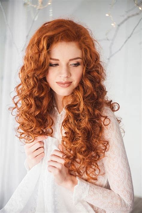 fαshiση gαlαxy 98 ☯ long curly red women hairstyle red color hairstyle